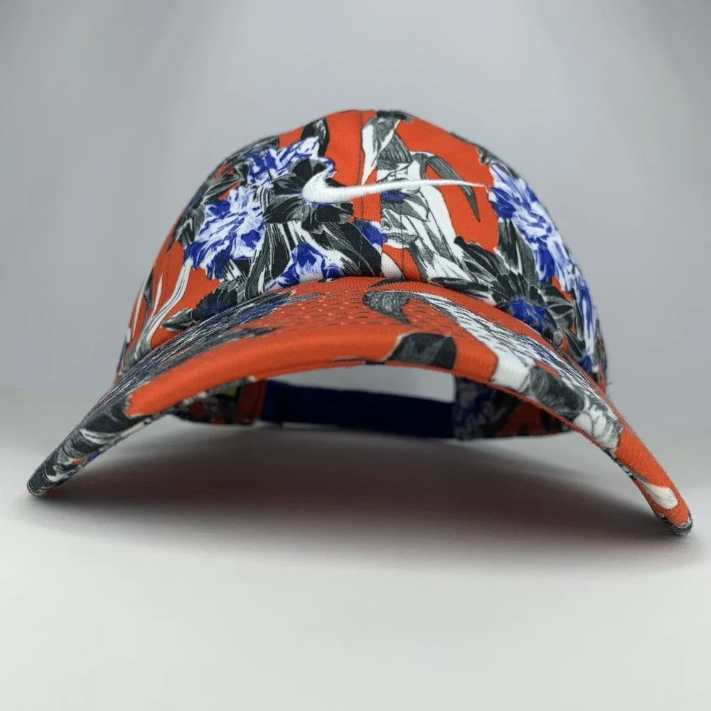 Floral Orange Womens Nike Hat 1Size Heritage86 OSFM Strapback Baseball Cap